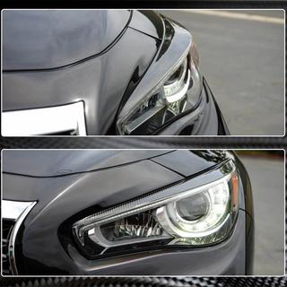 Mračítka na svetlá (pre Q50 2014-2017, karbón) Infiniti Q50/Q60 2013–2024 fotografia 4