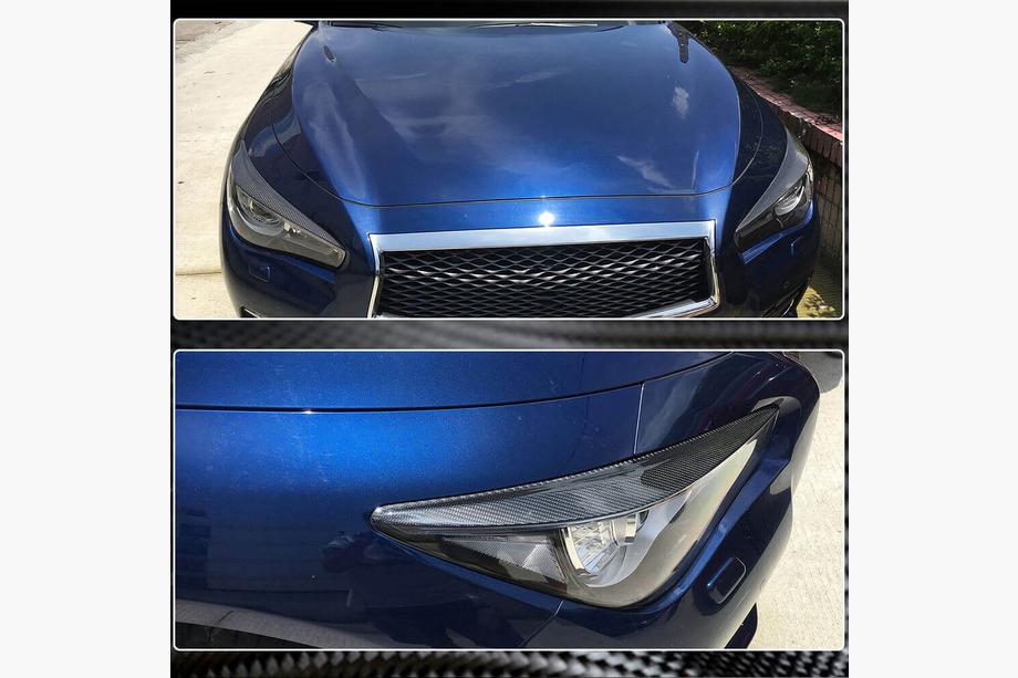 Infiniti Q50/Q60 2013–2024 Mračítka na svetlá (pre Q50 2014-2017, karbón) Fotografia 3