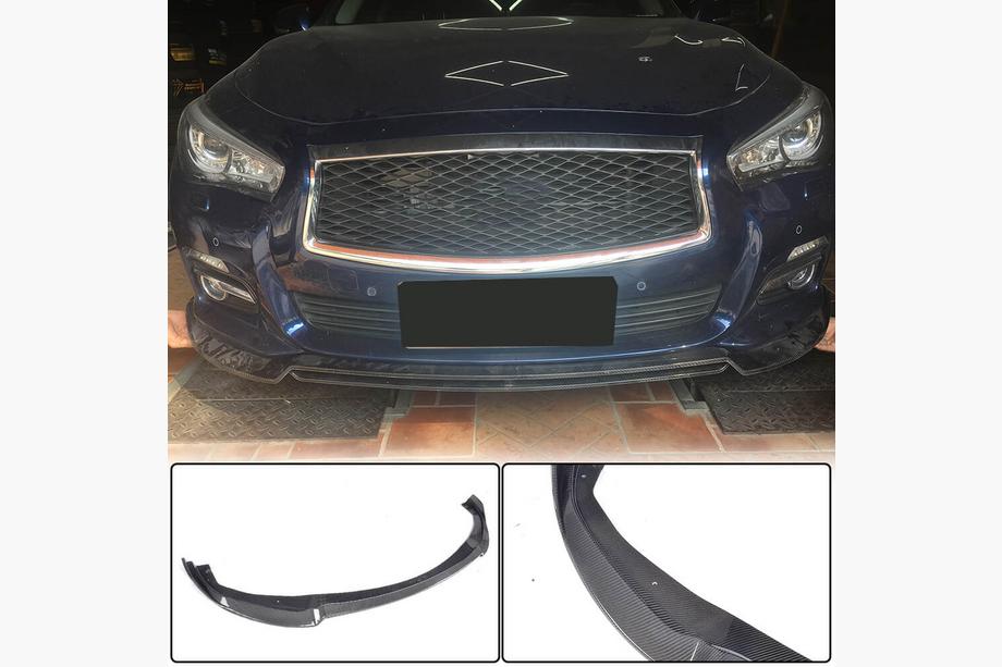 Infiniti Q50/Q60 2013–2024 Lišta na predný nárazník Lip V2 (pre Q50 Base 2014-2017, karbón) Image