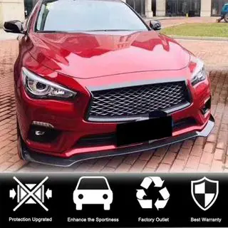 Lip na predný nárazník Lip V1 (pre Q50 Base 2018-2023, karbón) Infiniti Q50/Q60 2013–2024 fotografia 3