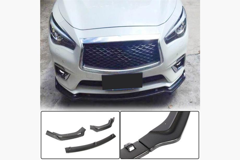Infiniti Q50/Q60 2013–2024 Lipa predného nárazníka Lip V2 (pre Q50 Base 2018-2023, uhlíkové vlákno) Image