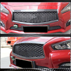 Infiniti Q50/Q60 2013–2024 Rámček masky chladiča (pre Q50 Base/Sport 2014-2017, karbón) fotografia 4
