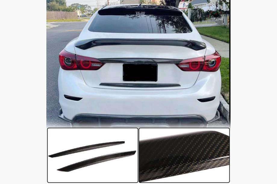 Infiniti Q50/Q60 2013–2024 Karbonové lišty na veko kufra (pre Q50 Base/Sport 2014-2017, Carbon) Image
