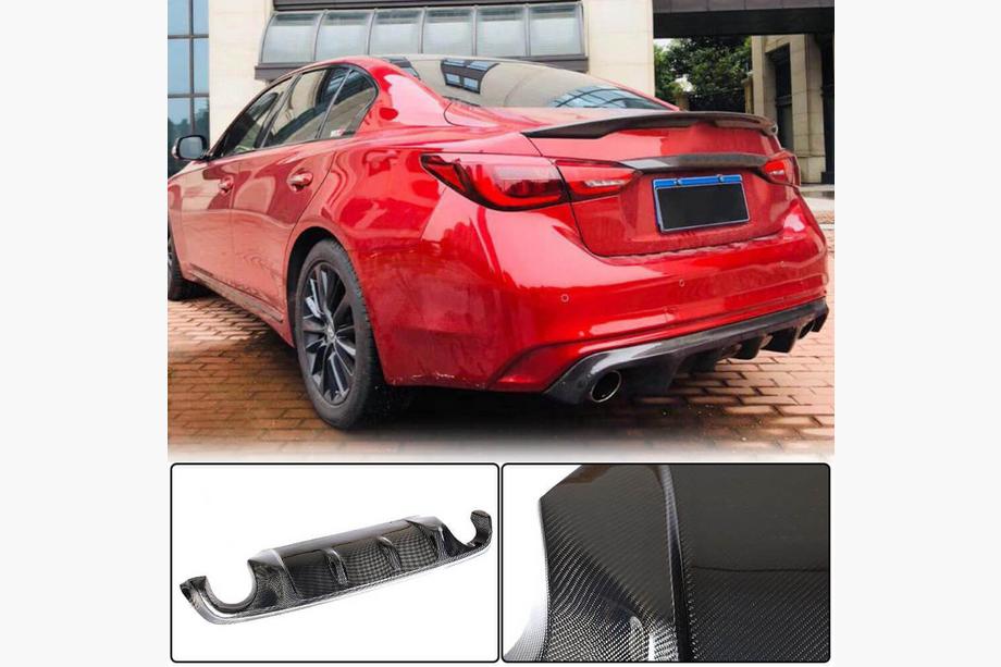 Infiniti Q50/Q60 2013–2024 Difúzor zadného nárazníka V2 (pre Q50 Base/Sport 2018-2023, karbón) Image