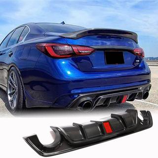 Difúzor zadného nárazníka V3 (pre Q50 Base/Sport 2018-2023, karbón) Infiniti Q50/Q60 2013–2024 fotografia 1