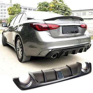 Difúzor zadného nárazníka V4 (pre Q50 Base/Sport 2018-2023, karbón) Infiniti Q50/Q60 2013–2024 fotografia 1