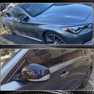 Kryty zrkadiel V1 (karbón) Infiniti Q50/Q60 2013–2024 fotografia 4