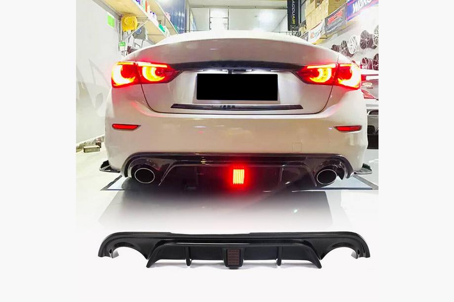 Infiniti Q50/Q60 2013–2024 Difúzor zadného nárazníka V4 (pre Q50 Base/Sport 2014-2017, karbón) Image