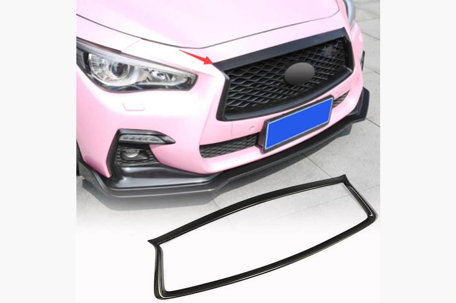 Infiniti Q50/Q60 2013–2024 Karbonový rámček masky chladiča (pre Q50 2018-2022) Fotografia 1