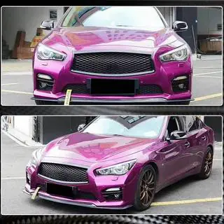 Lip na predný nárazník Lip V1 (pre Q50 Sport 2014-2017, karbón) Infiniti Q50/Q60 2013–2024 fotografia 3