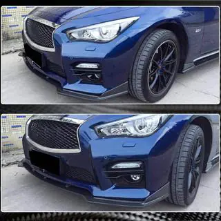 Karbonová lišta na predný nárazník Lip V2 (pre Q50 Sport 2014-2017, Carbon) Infiniti Q50/Q60 2013–2024 fotografia 3