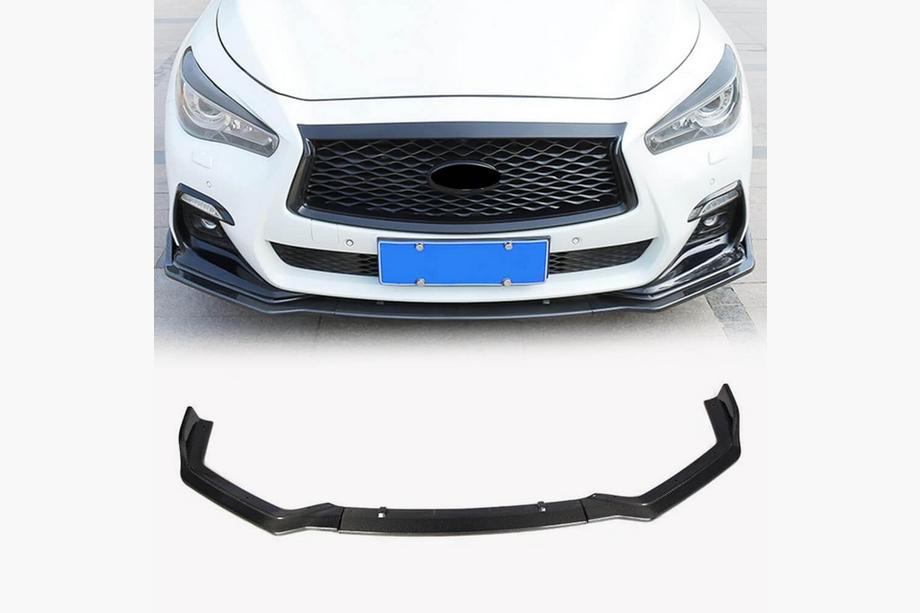 Infiniti Q50/Q60 2013–2024 Lip na predný nárazník Lip V1 (pre Q50 Sport 2018-2022, karbón) Fotografia 1