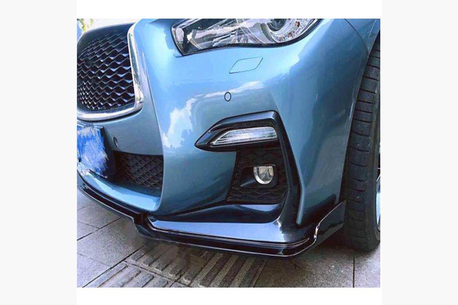 Infiniti Q50/Q60 2013–2024 Lip na predný nárazník Lip V1 (pre Q50 Sport 2018-2022, karbón) Fotografia 4