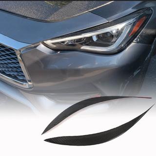 Mračítka na svetlá (pre Q60 2016-2022, karbón) Infiniti Q50/Q60 2013–2024 fotografia 1
