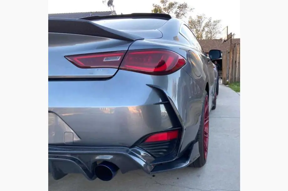 Infiniti Q50/Q60 2013–2024 Kryty zadného nárazníka (pre Q60 2016-2022, karbón) Fotografia 3
