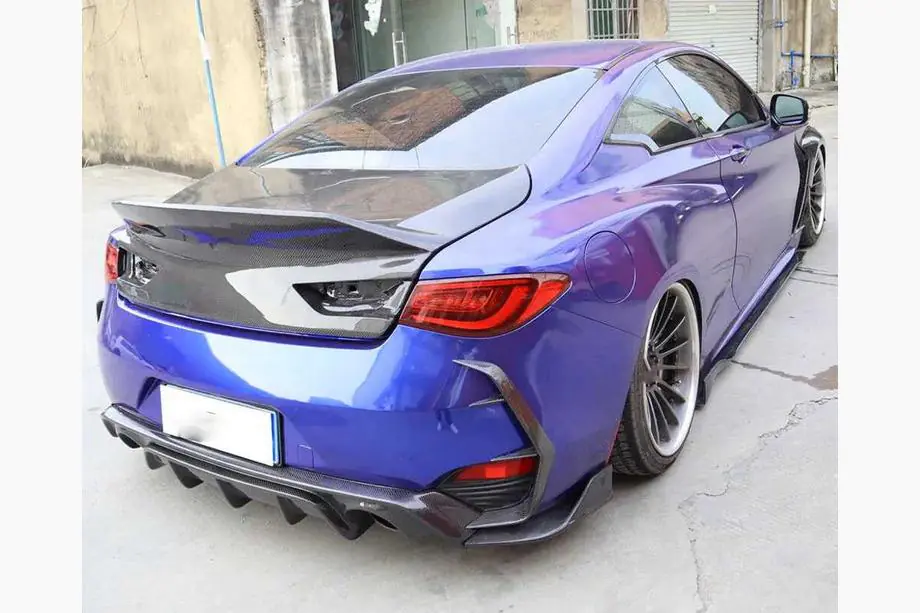 Infiniti Q50/Q60 2013–2024 Kryty zadného nárazníka (pre Q60 2016-2022, karbón) Fotografia 7