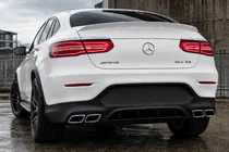 Mercedes GLC Coupé C253 2016–2023 Zadný difúzor s koncovkami výfuku Silver (dizajn AMG63) fotografia 2