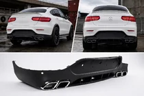 Mercedes GLC Coupé C253 2016–2023 Zadný difúzor s koncovkami výfuku Silver (dizajn AMG63) fotografia 1