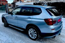 BMW X3 F25 2011–2018 Originálne bočné nášľapy V1 (2 ks, hliník) fotografia 3
