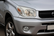Toyota Rav 4 2001–2005 Chrómové kryty predných svetlometov (2 ks, plast) 2003–2006 fotografia 1
