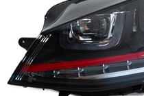 Volkswagen Golf 7/E-Golf 2012–2020 Predné svetlomety Red-V2 (2012-2017, dynamické smerovky, 2 ks) fotografia 10