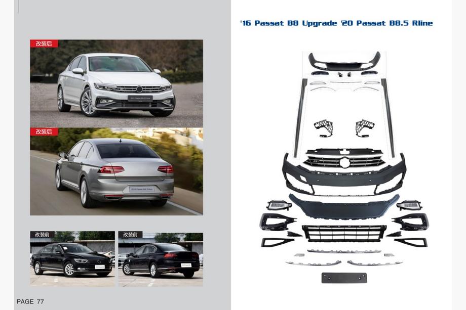 Volkswagen Passat B8 2015–2023 Faceliftový kit na R-Line 2020+ Image