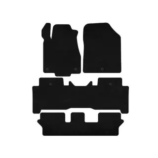 Prémiové textilné rohože do interiéru (3 rady, čierne) Acura MDX 2007–2013 fotografia 1