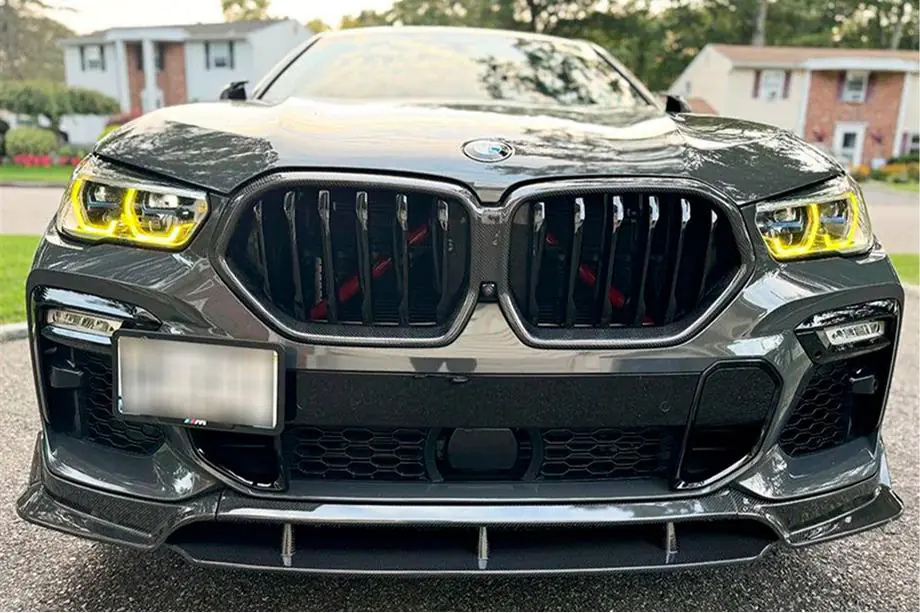 BMW X6 G06 2019–2027 Predný nárazníkový lip Carbon V1 (pre M-Sport, 2018-2022) Fotografia 2
