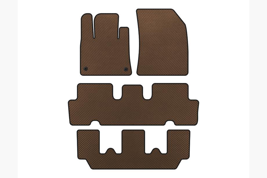 Citroen C-4 Picasso 2013–2022 EVA rohože do interiéru V1 (3 rady, hnedé) Image