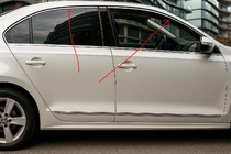 Volkswagen Jetta 2011–2018 Horné lišty okien 6 ks, nerez OmsaLine – talianska nehrdzavejúca oceľ fotografia 1