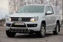 Volkswagen Amarok 2010–2022 Predný ochranný rám WT003 (nerez) fotografia 3