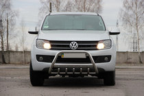 Volkswagen Amarok 2010–2022 Predný ochranný rám WT003 (nerez) fotografia 2