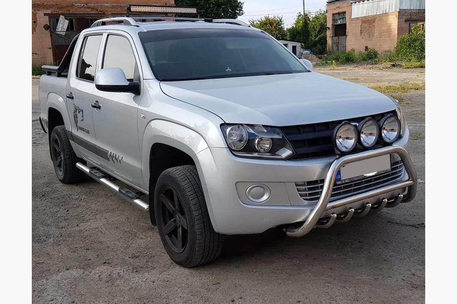 Volkswagen Amarok 2010–2022 Predný ochranný rám WT003 (nerez) Fotografia 6