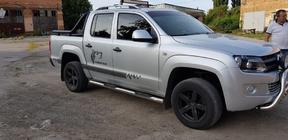 Volkswagen Amarok 2010–2022 Bočné rúrky (2 ks, nerez) 60 mm fotografia 9