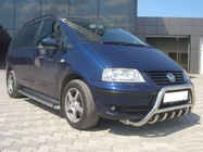 Volkswagen Sharan 1995–2010 Predný ochranný rám WT003 (nerez) fotografia 3