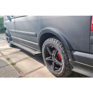Bočné nášľapy typu X5, čierne (2 ks, hliník) Volkswagen T5 Caravelle 2004–2010 fotografia 4