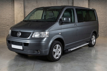 Volkswagen T5 Caravelle 2004–2010 Bočné nášľapy Line typ (2 ks, hliník) Dlhý rázvor fotografia 1