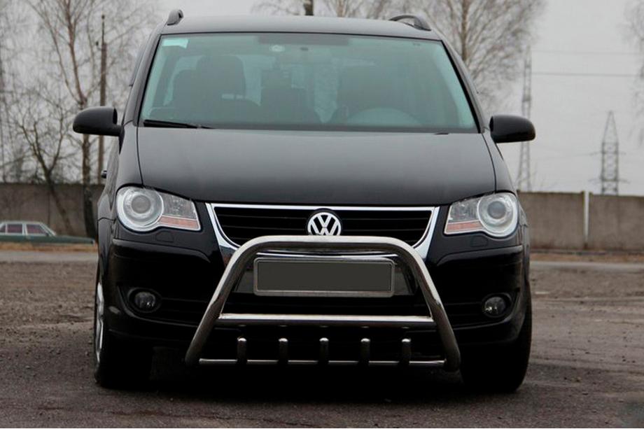 Volkswagen Touran 2003–2010 Predný ochranný rám WT003 (nerez) 60 mm, s nápisom Image
