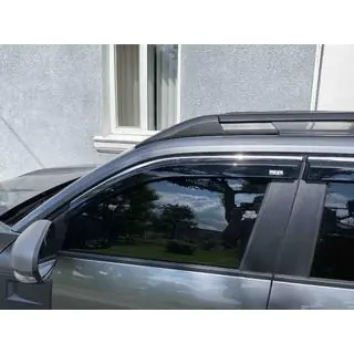Okenné deflektory s chrómovou lištou (4 ks, Niken) fotografia 4