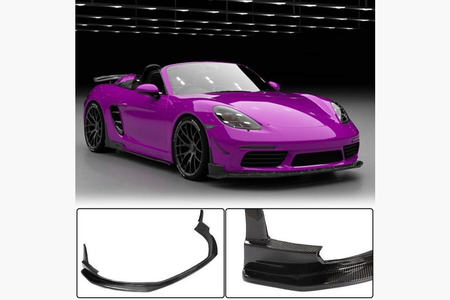 Porsche Boxster/Cayman 982 (718) 2016– Lip na predný nárazník Lip V1 (2016-2019, karbón) Image