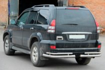 Toyota Land Cruiser Prado 120 2002–2009 Zadné dvojité rohové rámy AK003-1 (2 ks, nerez) fotografia 1