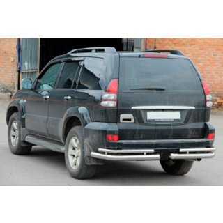 Zadné dvojité rohové rámy AK003-1 (2 ks, nerez) Toyota Land Cruiser Prado 120 2002–2009 fotografia 1
