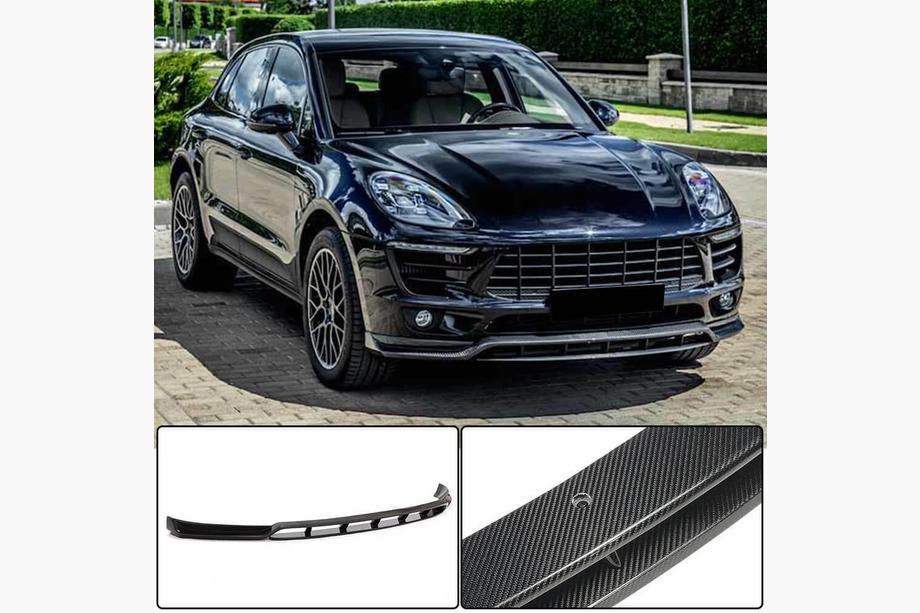 Porsche Macan 2014–2024 Predný nárazníkový lip spojler Lip V2 (2014-2018, Karbón) Image