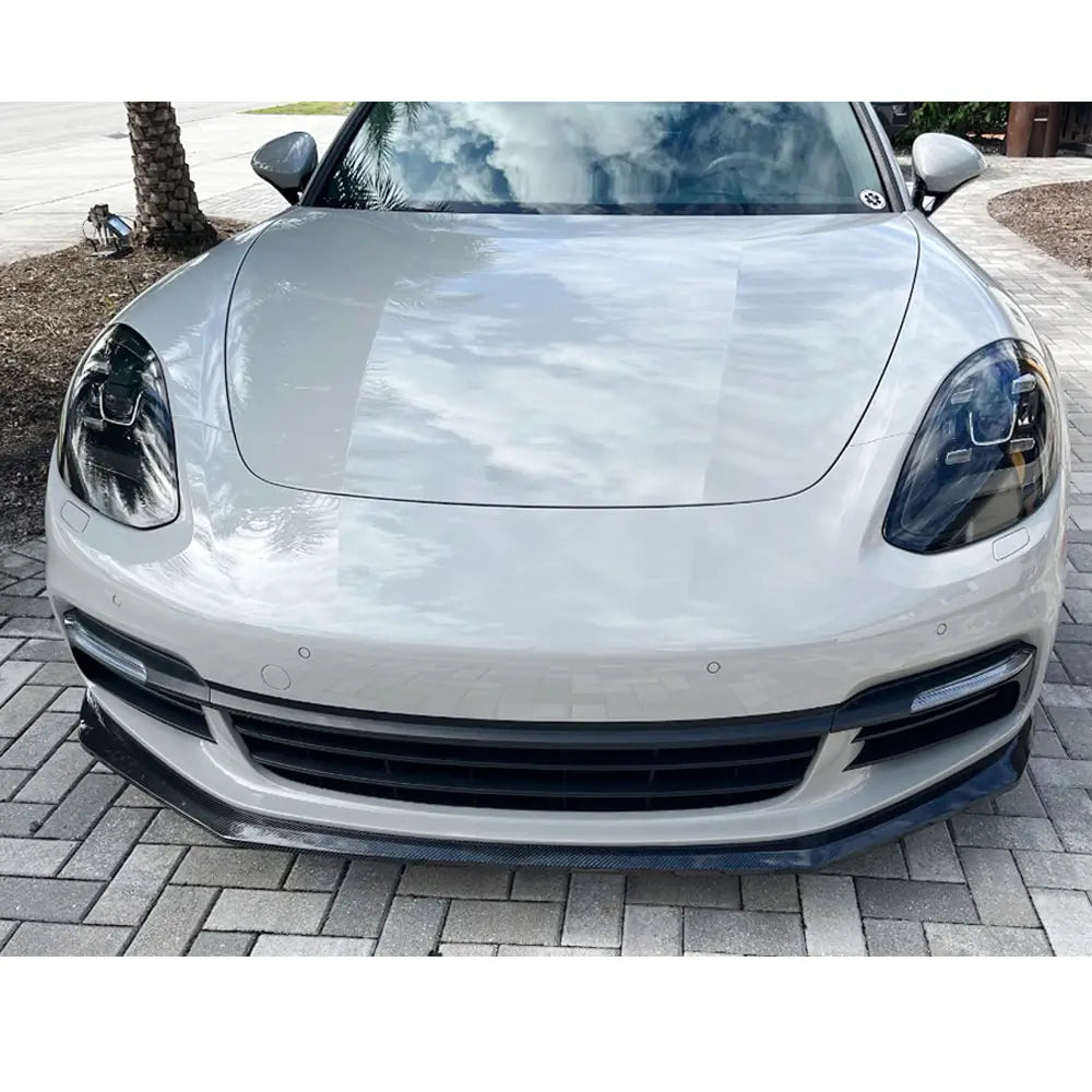 Porsche Panamera 2016–2023 Predný nárazníkový lip Lip (2016-2020, karbón) fotografia 6