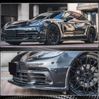 Porsche Panamera 2016–2023 Predný nárazníkový lip Lip (2016-2020, karbón) fotografia 5