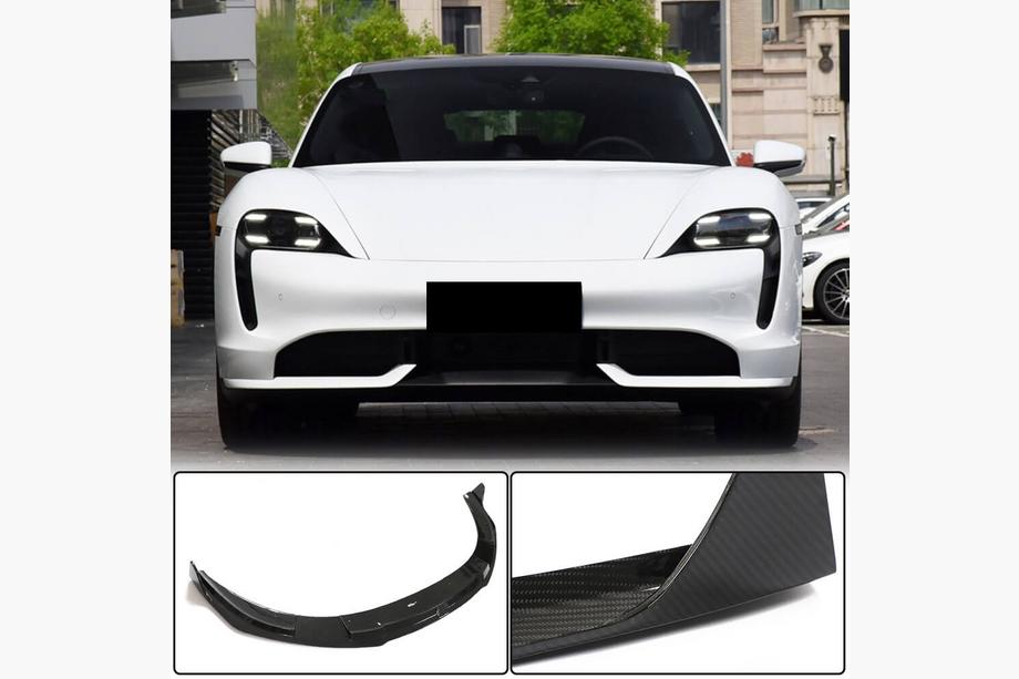 Porsche Taycan 2019– Predný nárazník lip spojler (pre 2019-2024 Turbo S, karbón) Image