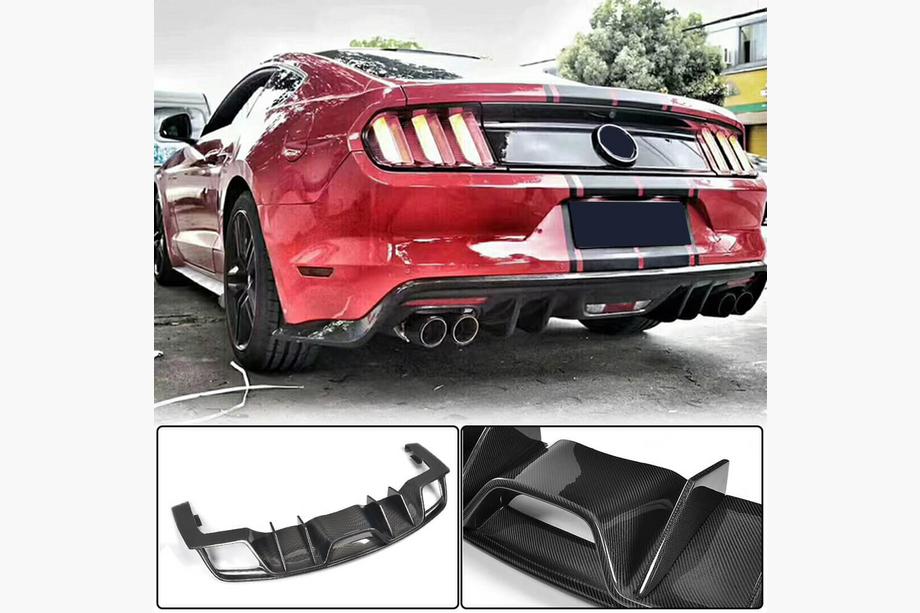 Ford Mustang 2015–2023 Difúzor zadného nárazníka V1 (2015-2017, Karbón) Image