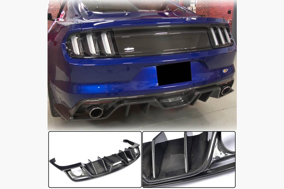 Ford Mustang 2015–2023 Difúzor zadného nárazníka V2 (2015-2017, Karbón) Image