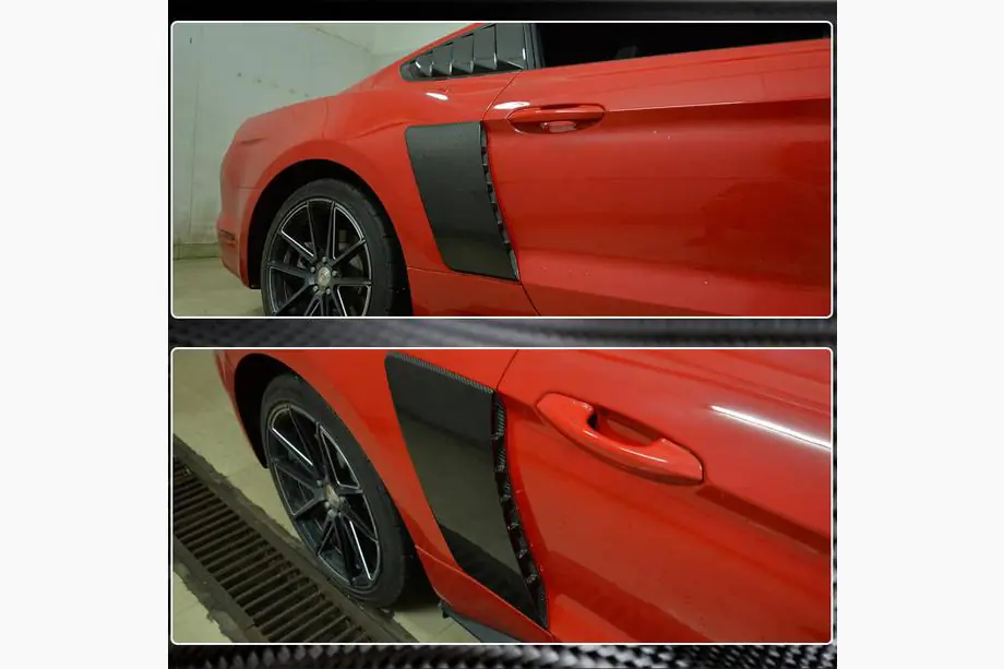 Ford Mustang 2015–2023 Kryty zadných blatníkov (2015-2017, Karbon) Fotografia 5