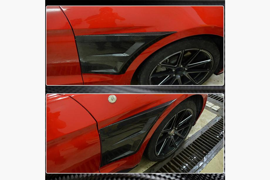 Ford Mustang 2015–2023 Karbonové kryty predných blatníkov Fotografia 5
